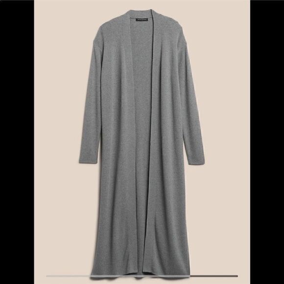 Banana Republic Texture Open-Front Long Cardigan - Picture 4 of 11